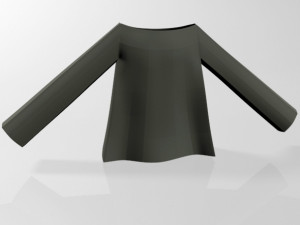 Boat-neck top 01 3D Model