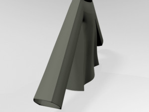 Boat-neck top 01 3D Model