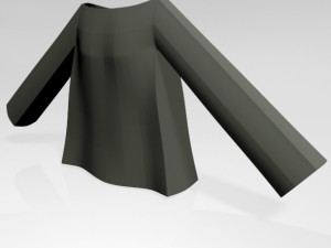 Boat-neck top 01 3D Model