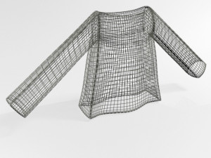 Boat-neck top 01 3D Model
