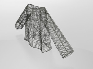 Boat-neck top 01 3D Model