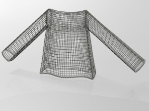 Boat-neck top 01 3D Model