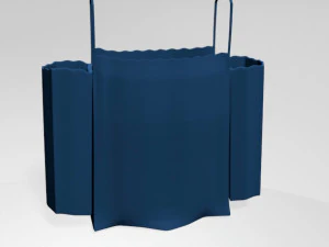 Ruffle cold-shoulder blouse 01 3D Model