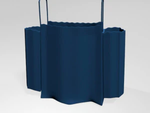 Ruffle cold-shoulder blouse 01 3D Model