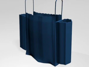 Ruffle cold-shoulder blouse 01 3D Model
