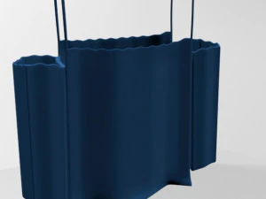 Ruffle cold-shoulder blouse 01 3D Model