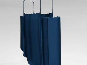 Ruffle cold-shoulder blouse 01 3D Model