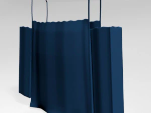 Ruffle cold-shoulder blouse 01 3D Model