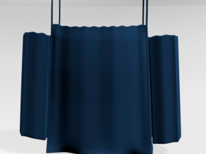Ruffle cold-shoulder blouse 01 3Dモデル