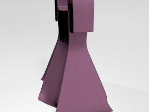square-neck short-sleeve mini a-line dress 01 Modèle 3D