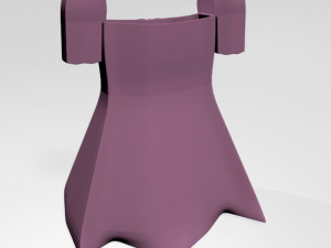 square-neck short-sleeve mini a-line dress 01 Modèle 3D