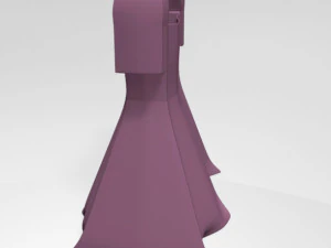 Square-neck short-sleeve mini a-line dress 01 3D Model