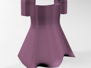 square-neck short-sleeve mini a-line dress 01 Modèle 3D