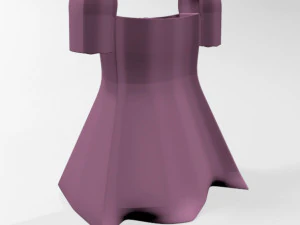 Square-neck short-sleeve mini a-line dress 01 3D Model