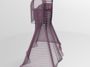 square-neck short-sleeve mini a-line dress 01 Modèle 3D