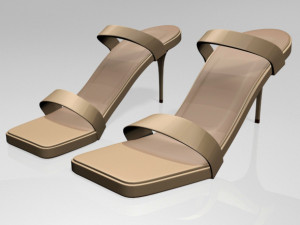 strappy square-toe stiletto sandals 01 Modèle 3D