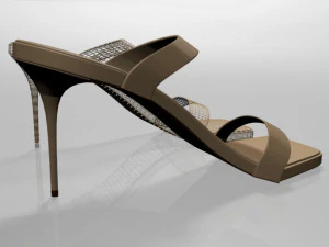 strappy square-toe stiletto sandals 01 3D Model
