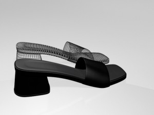 square-toe slide sandals 01 3D 모델