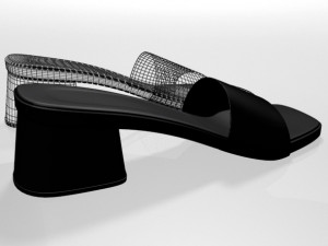 square-toe slide sandals 01 3D 모델
