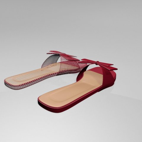 Double bow top slide sandals
