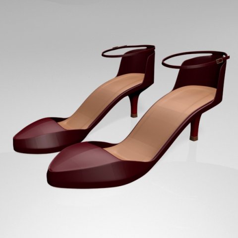 pointy-toe ankle-strap high-heel sandals 01 3D-Modell .c4d .max .obj .3ds .fbx .stl .blend 