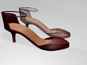 pointy-toe ankle-strap high-heel sandals 01 3D-Modell