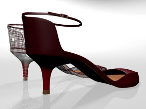 pointy-toe ankle-strap high-heel sandals 01 3D-Modell