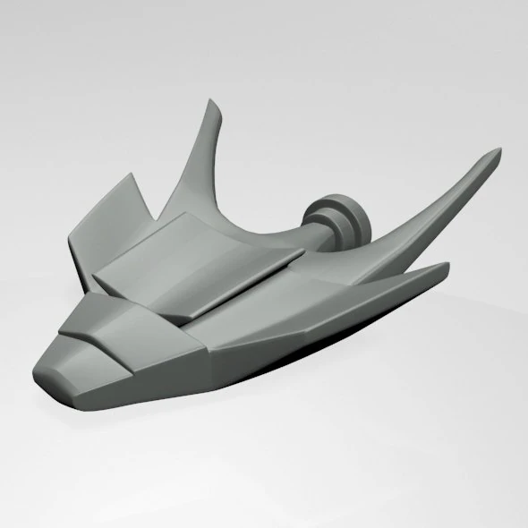 Spaceship 02 3D Model .c4d .max .obj .3ds .fbx .stl .blend