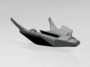 spaceship 02 3D 模型