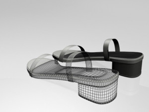 round-toe chunky-heel sandals 02 3Dモデル