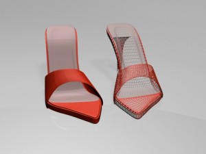 pointy-toe high-heel slide sandals 01 3D Model
