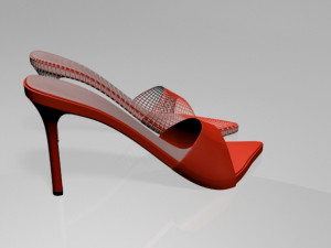 pointy-toe high-heel slide sandals 01 3D Model