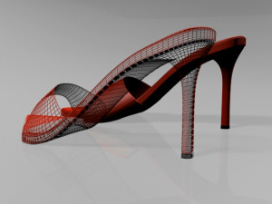 pointy-toe high-heel slide sandals 01 3D Model