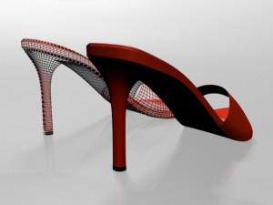 pointy-toe high-heel slide sandals 01 3D Model