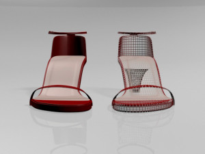 round-toe ankle-strap chunky-heel sandals 01 Model 3D