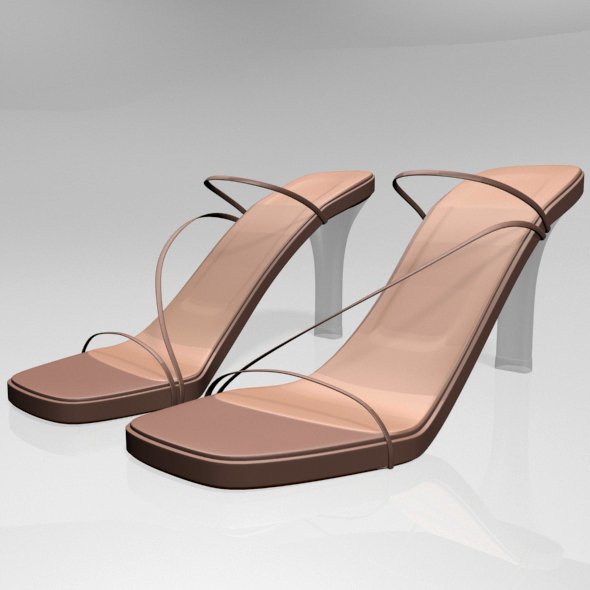 chunky heel slide sandals