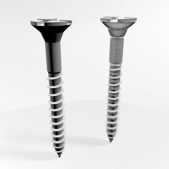 Drywall screw 02 3D Model .c4d .max .obj .3ds .fbx .stl .blend 