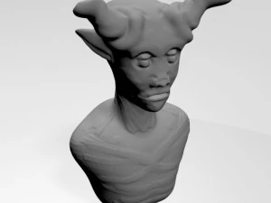 Creature bust 01 3D Model