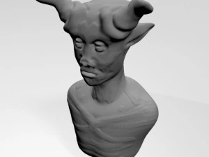 Creature bust 01 3D Model