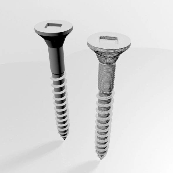 Drywall screw 03 3D Model .c4d .max .obj .3ds .fbx .stl .blend