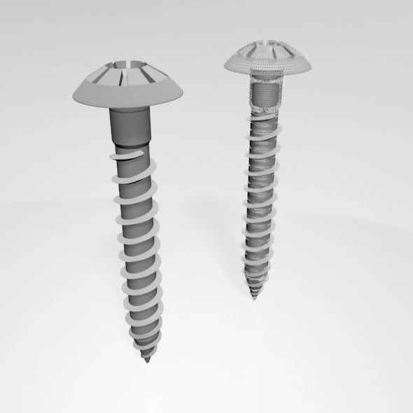 Drywall screw 06 3D Model .c4d .max .obj .3ds .fbx .stl .blend 
