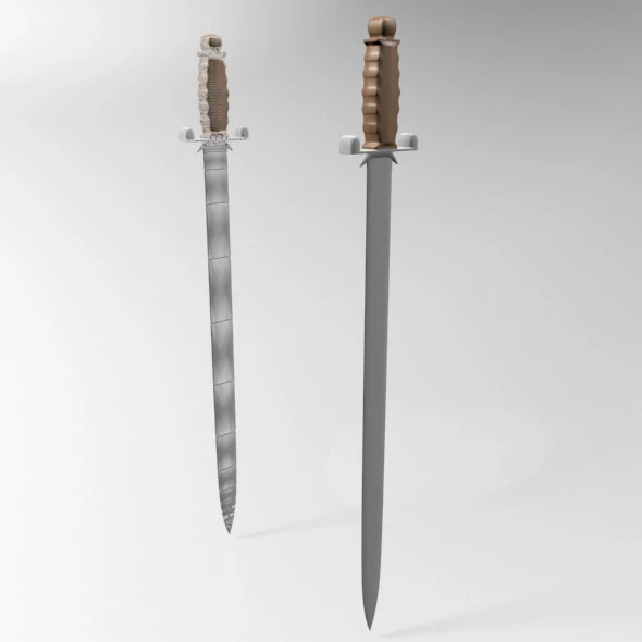 sword 01 3D Model .c4d .max .obj .3ds .fbx .stl .blend 