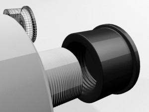 aluminium barrier tube 01 Modelo 3D