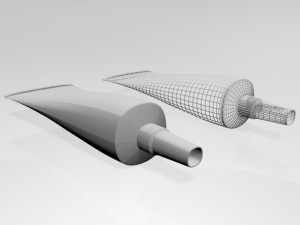 aluminium barrier tube 02 3D Model