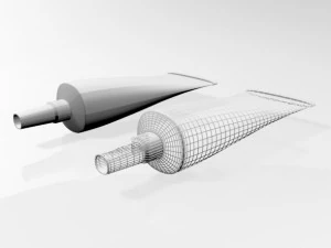 Aluminium barrier tube 02 3D Model