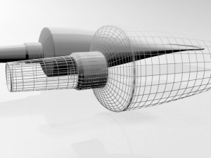 aluminium barrier tube 02 3D-Modell