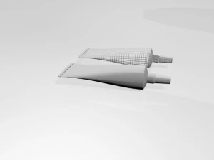 Aluminium barrier tube 02 3D Model