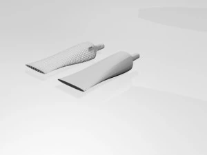 Aluminium barrier tube 02 3D Model