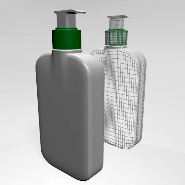 Facial cleanser bottle 01 3D Model .c4d .max .obj .3ds .fbx .stl .blend