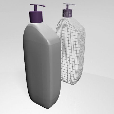 Body lotion bottle 01 3D मॉडल .c4d .max .obj .3ds .fbx .stl .blend